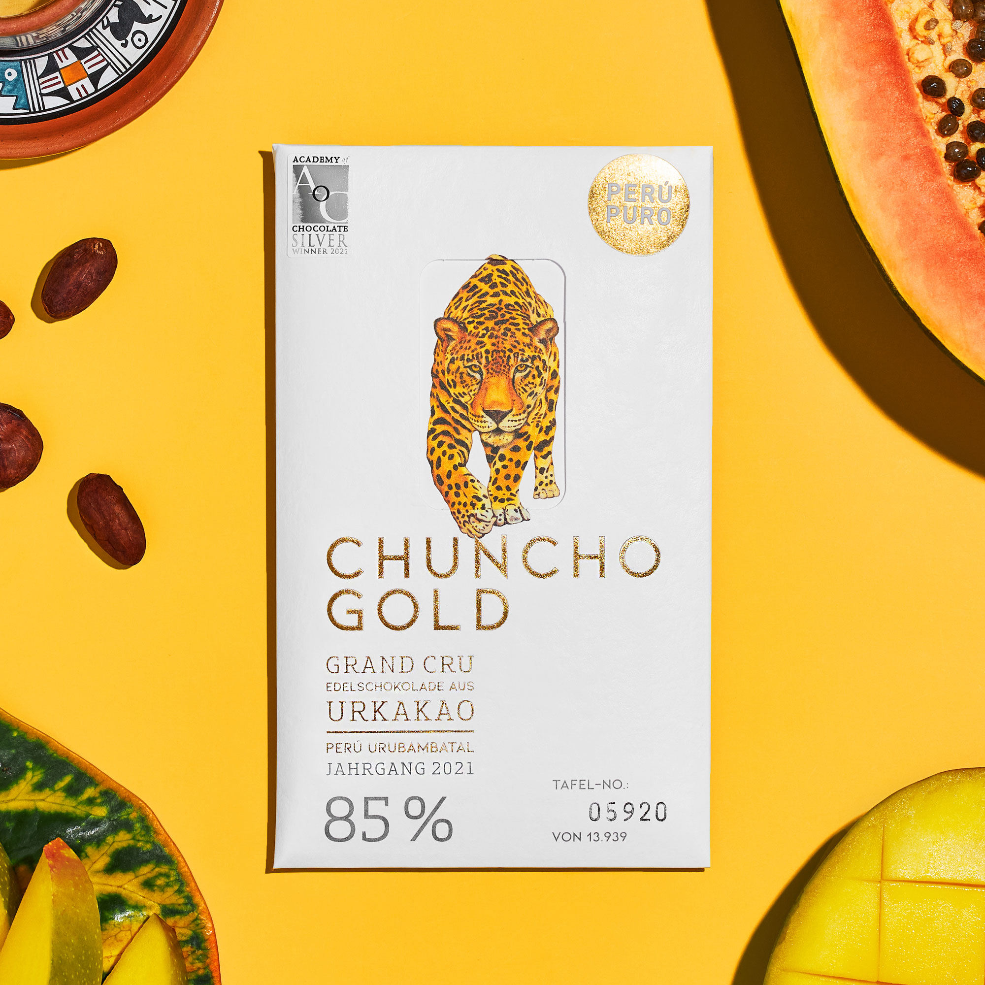 Quadrat_WEB_PeruPuro-25 Chuncho Gold Grand Cru 85%, Edelschokolade - 70 g