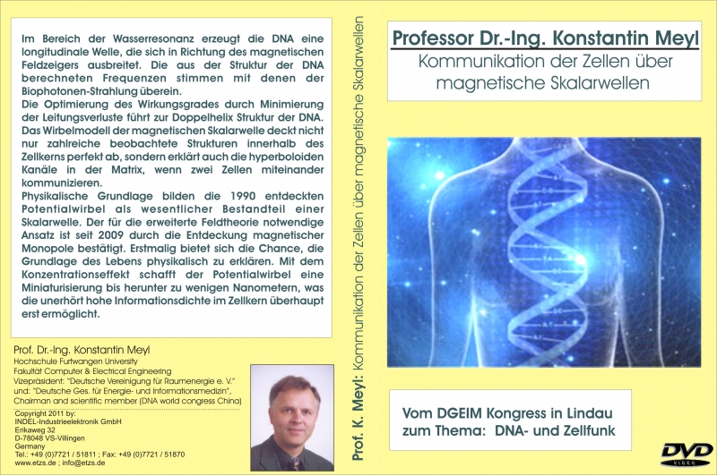 DVD Kommunikation der Zellen über magnetische Skalarwellen von Prof. Dr.-Ing. Konstantin Meyl