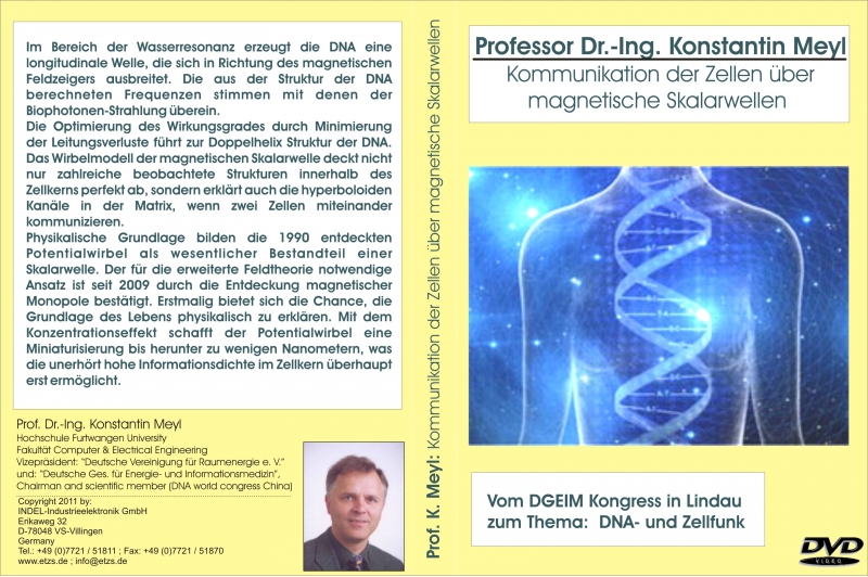 Kommunikation-der-Zellen DVD Kommunikation der Zellen über magnetische Skalarwellen von Prof. Dr.-Ing. Konstantin Meyl